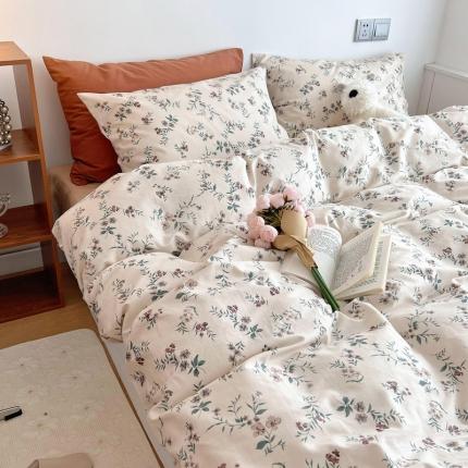 91家纺网 家纺一手货源 找家纺 （总）艾沁 2022新款复古碎花纯棉四件套