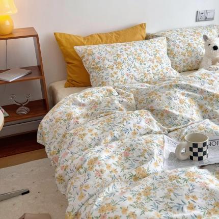 91家纺网 家纺一手货源 找家纺 艾沁 2022新款复古碎花纯棉四件套 仙草