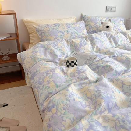 91家纺网 家纺一手货源 找家纺 （总）艾沁 2022新款复古碎花纯棉四件套