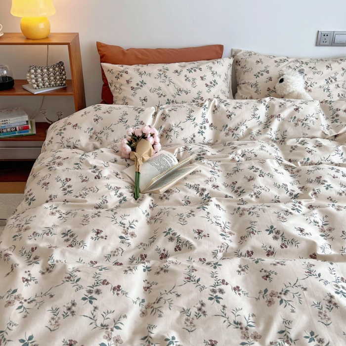 91家纺网 家纺一手货源 找家纺 （总）艾沁 2022新款复古碎花纯棉四件套