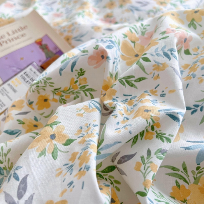 91家纺网 家纺一手货源 找家纺 艾沁 2022新款复古碎花纯棉四件套 仙草