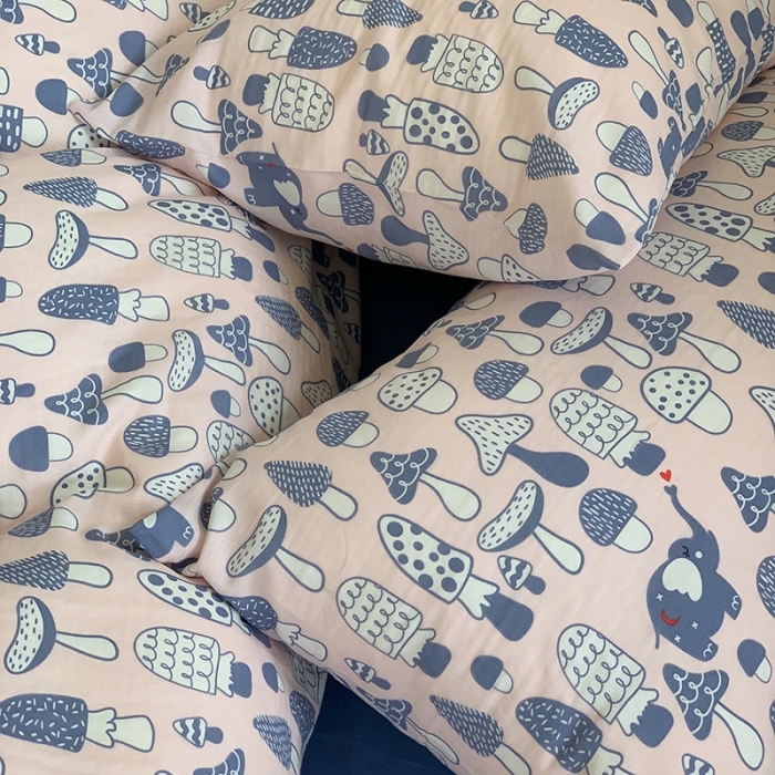 91家纺网 家纺一手货源 找家纺 黛馨 2025新款A类小清新双层纱四件套（实拍） 小菇象