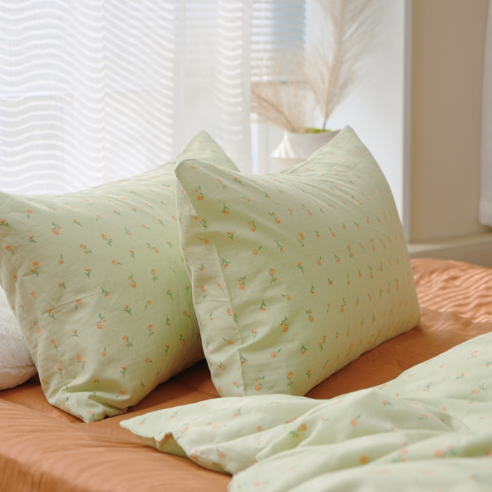 91家纺网 家纺一手货源 找家纺 黛馨 2025新款A类小清新双层纱四件套（实拍） 小薇