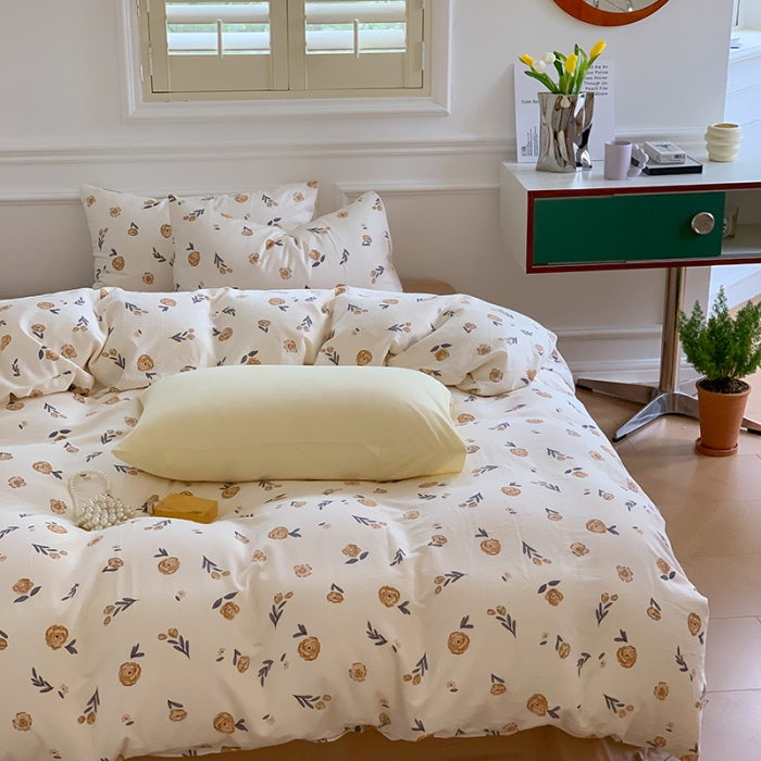 91家纺网 家纺一手货源 找家纺 黛馨 2025新款A类小清新双层纱四件套（实拍） 小资情调