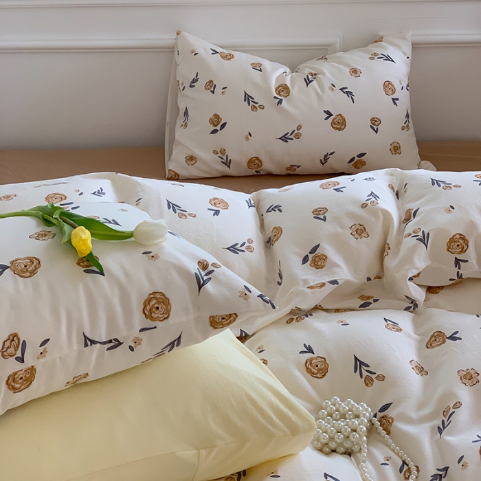 91家纺网 家纺一手货源 找家纺 黛馨 2025新款A类小清新双层纱四件套（实拍） 小资情调