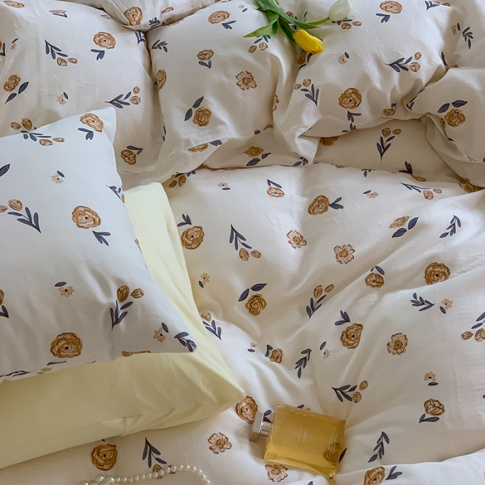 91家纺网 家纺一手货源 找家纺 黛馨 2025新款A类小清新双层纱四件套（实拍） 小资情调