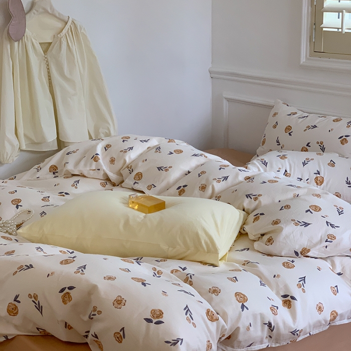 91家纺网 家纺一手货源 找家纺 黛馨 2025新款A类小清新双层纱四件套（实拍） 小资情调