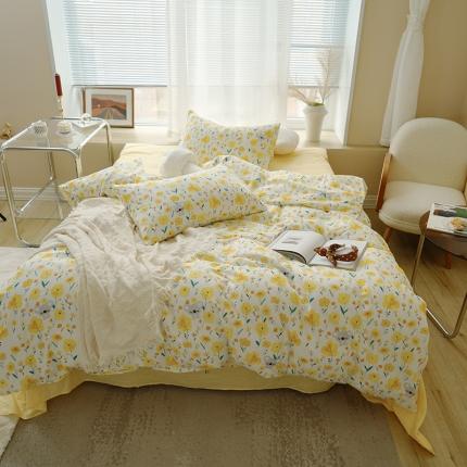 黛馨 2025新款A类小清新双层纱四件套（实拍） 语汐