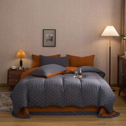 91家纺网 家纺一手货源 找家纺 （总）黛馨 2023新款复古双层纱四件套