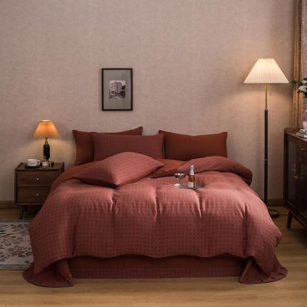 91家纺网 家纺一手货源 找家纺 （总）黛馨 2023新款复古双层纱四件套