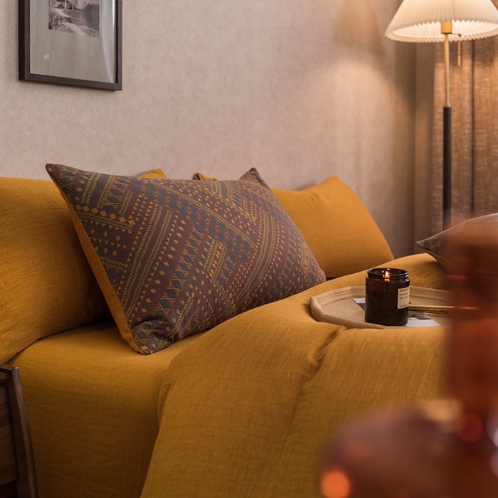 91家纺网 家纺一手货源 找家纺 黛馨 2023新款复古双层纱四件套 爱在西元前-1