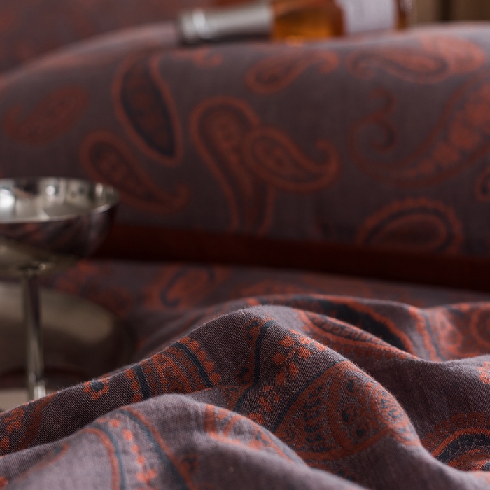 91家纺网 家纺一手货源 找家纺 黛馨 2023新款复古双层纱四件套 戴维-2