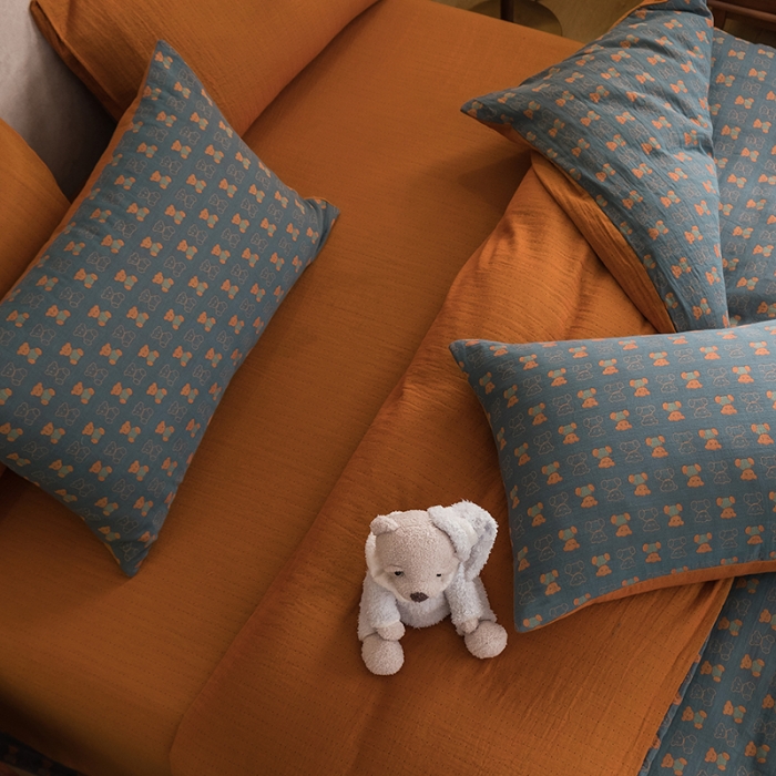 91家纺网 家纺一手货源 找家纺 黛馨 2023新款复古双层纱四件套 卡尔-1