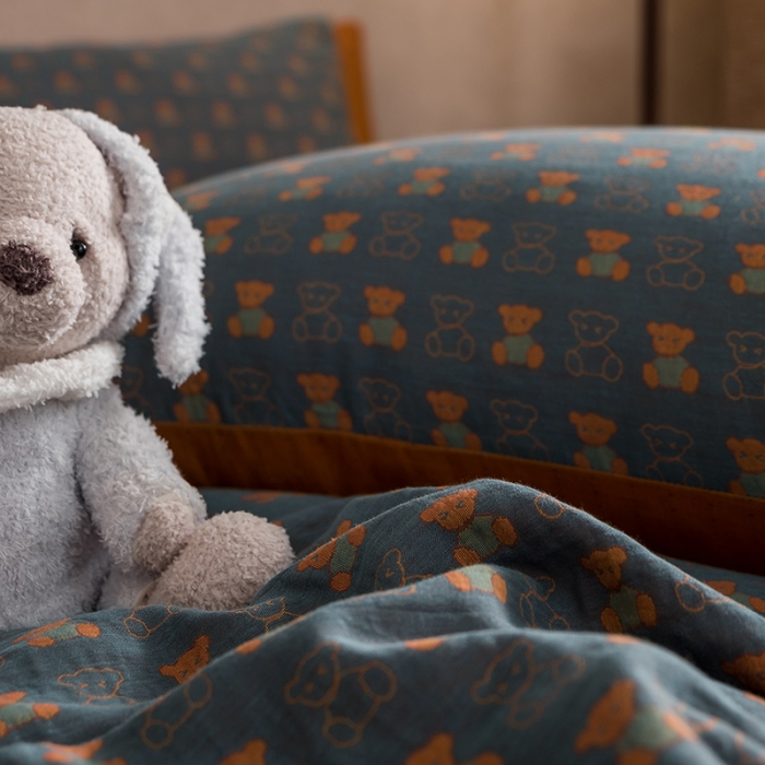 91家纺网 家纺一手货源 找家纺 黛馨 2023新款复古双层纱四件套 卡尔-1