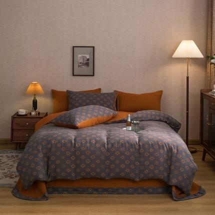 黛馨 2023新款复古双层纱四件套 雪花-2