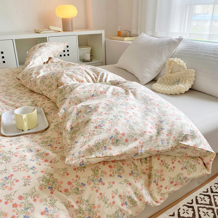 91家纺网 家纺一手货源 找家纺 田野 2022新款40支13372全棉单被套 花束