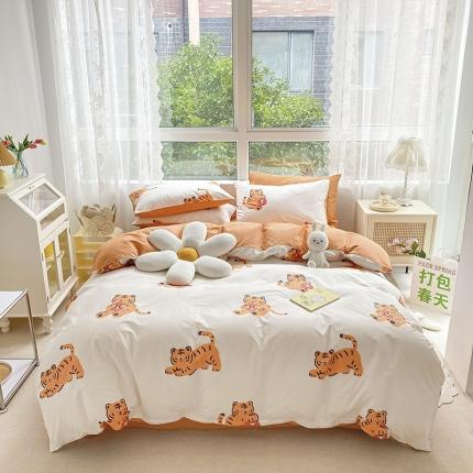 91家纺网 家纺一手货源 找家纺 （总）桃子家居2022新款ins小清新奶油卡通纯棉系列四件套