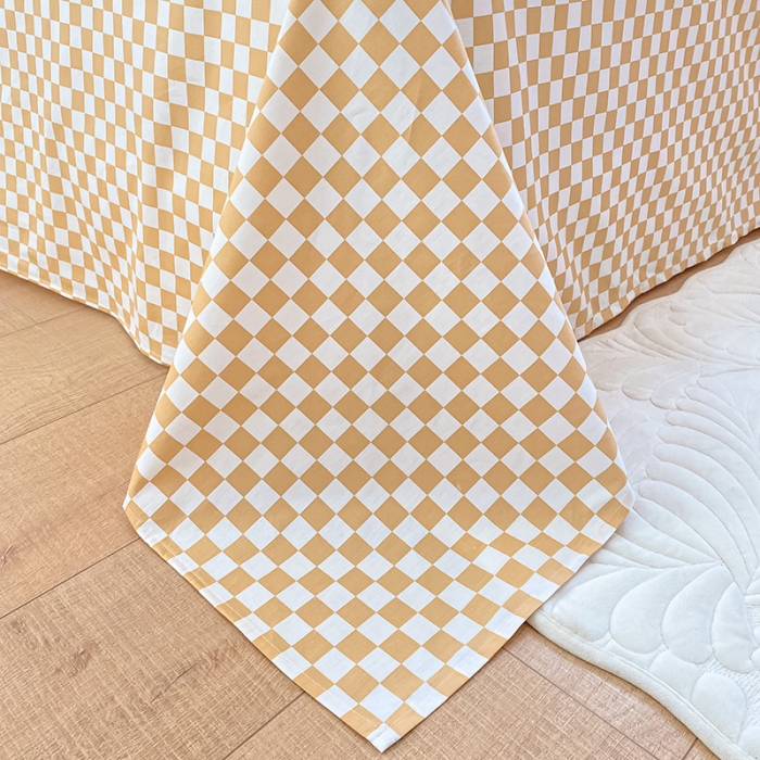 91家纺网 家纺一手货源 找家纺 桃子家居 2022新款ins小清新奶油卡通纯棉系列四件套 蓝色虎先森