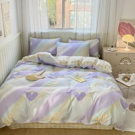 桃子家居 2022新款ins小清新奶油卡通纯棉系列四件套 星语心愿