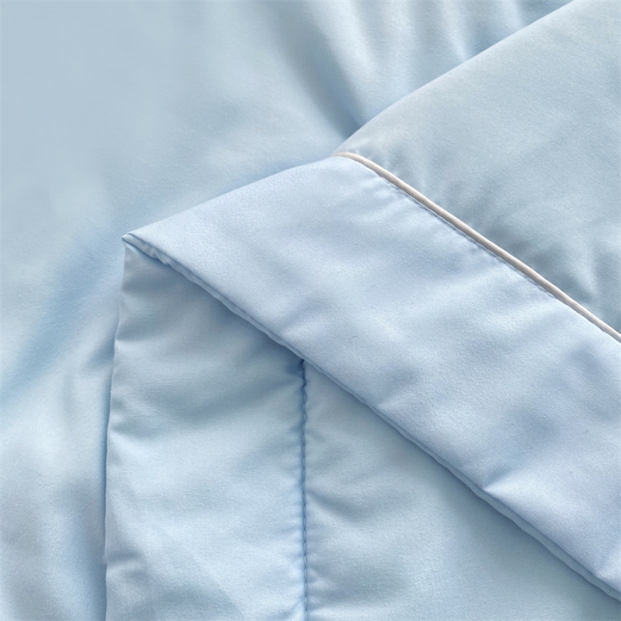 91家纺网 家纺一手货源 找家纺 米乐被业2025新款凉感绣花大豆夏被空调被被子被芯天空蓝