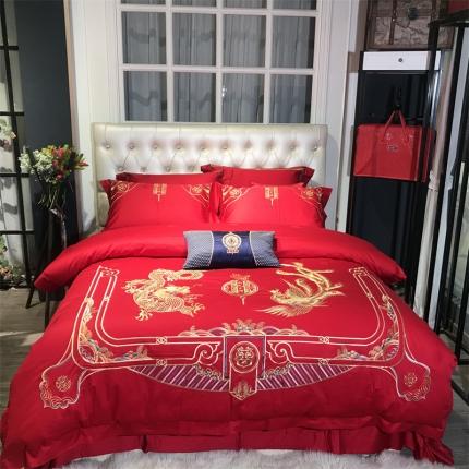 91家纺网 家纺一手货源 找家纺 （总）玖玖爱 2022新款100S贡缎婚庆套件