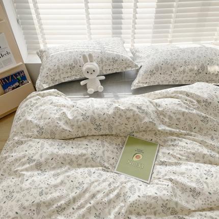 91家纺网 家纺一手货源 找家纺 柠馨 2023新款现代极简13376全棉四件套(硬包) 丛林