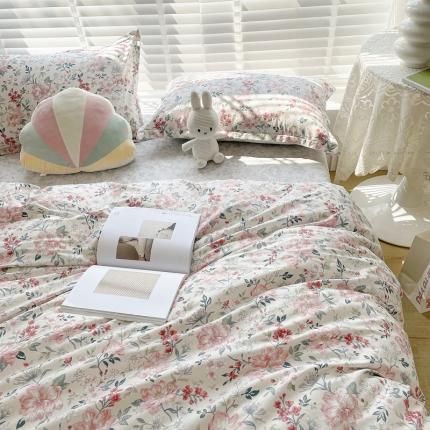 91家纺网 家纺一手货源 找家纺 柠馨 2023新款现代极简13376全棉四件套(硬包) 枝蔓