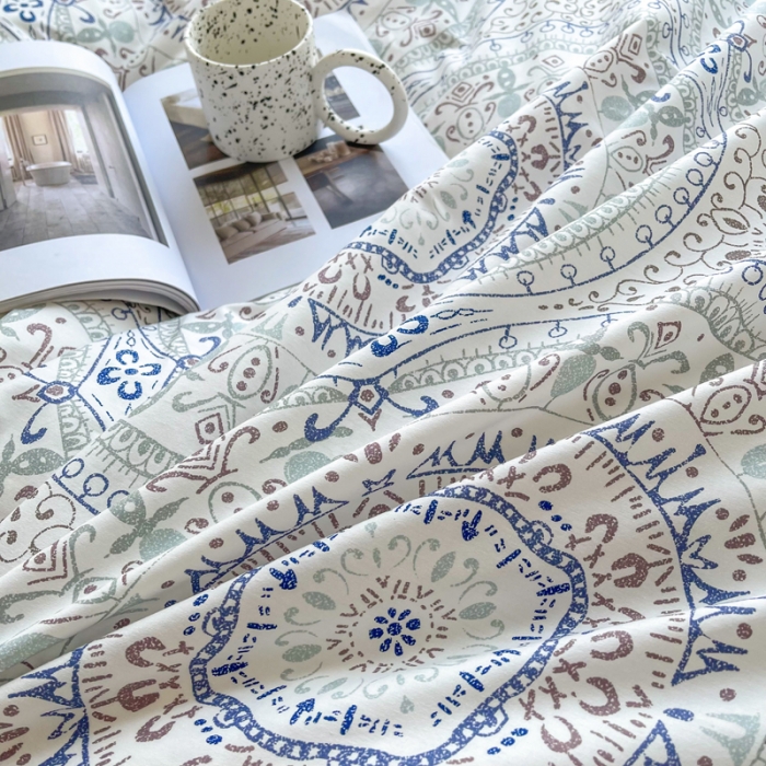 91家纺网 家纺一手货源 找家纺 柠馨 2023新款现代极简13376全棉四件套(硬包) 希亚