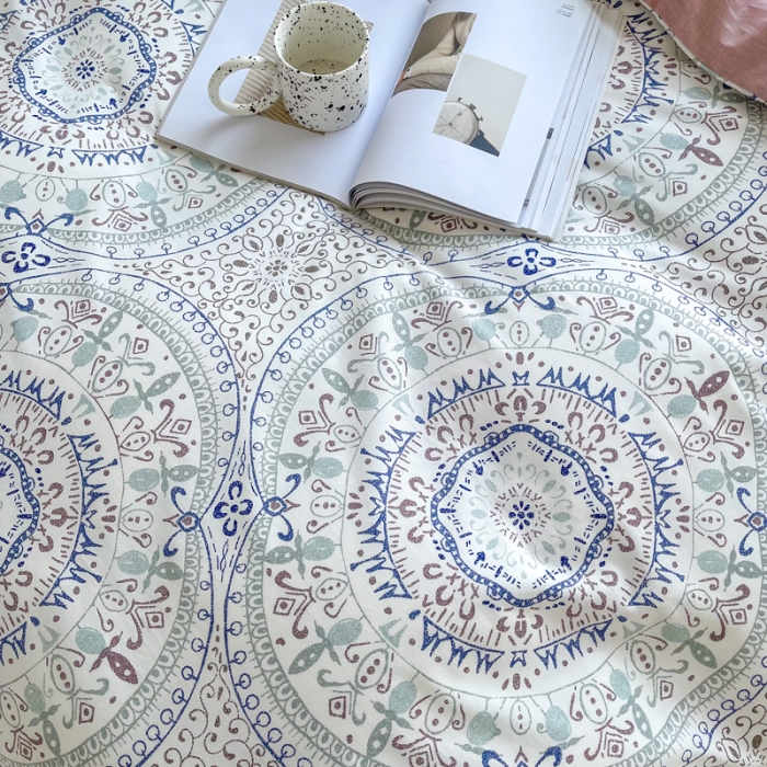 91家纺网 家纺一手货源 找家纺 柠馨 2023新款现代极简13376全棉四件套(硬包) 希亚