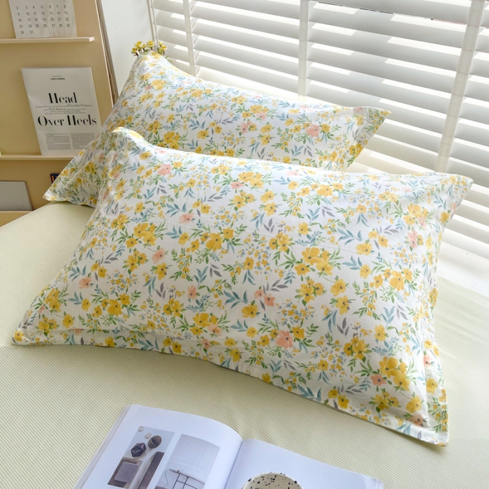 91家纺网 家纺一手货源 找家纺 柠馨 2023新款现代极简13376全棉四件套(硬包) 多彩