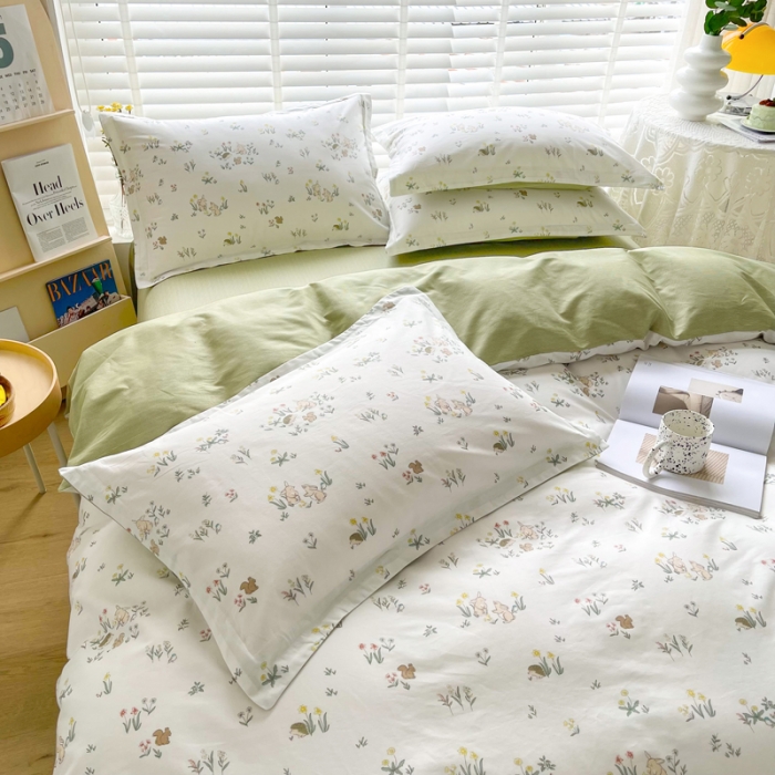 91家纺网 家纺一手货源 找家纺 柠馨 2023新款现代极简13376全棉四件套(硬包) 仙子