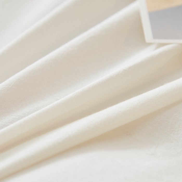 91家纺网 家纺一手货源 找家纺 宝士康 2023新款无印风系列四件套 本白