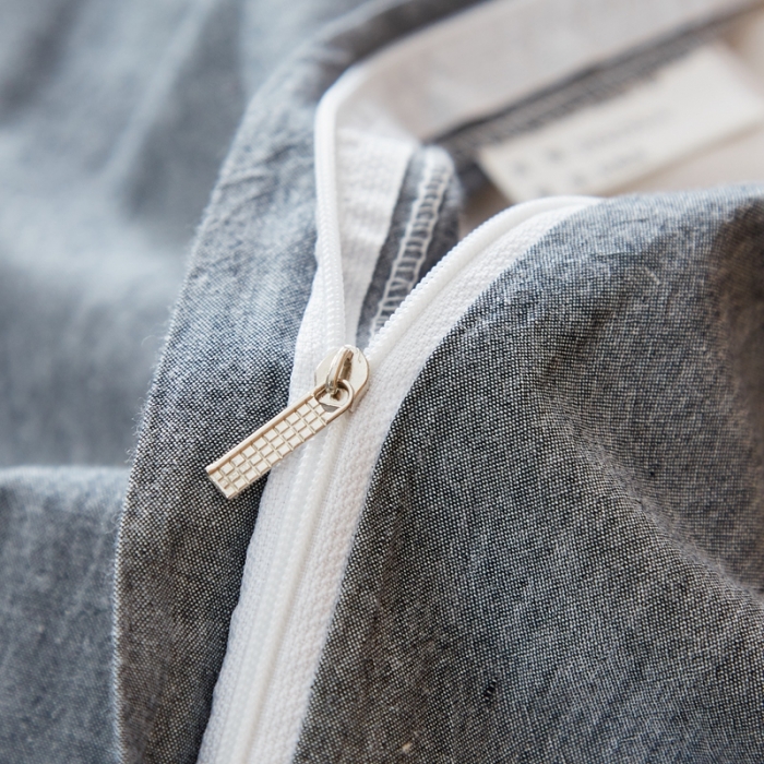 91家纺网 家纺一手货源 找家纺 宝士康 2023新款无印风系列四件套 小黑格