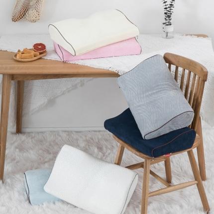 （总）高进记忆枕芯 2023新款涤棉针织四边色带空气层蝶形枕