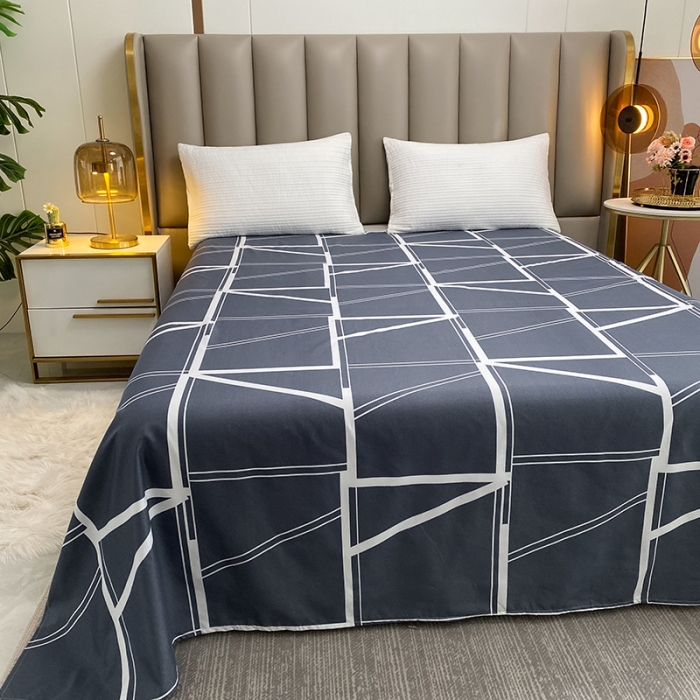 91家纺网 家纺一手货源 找家纺 赫然家纺 新款80g芦荟棉单品床单 东篱