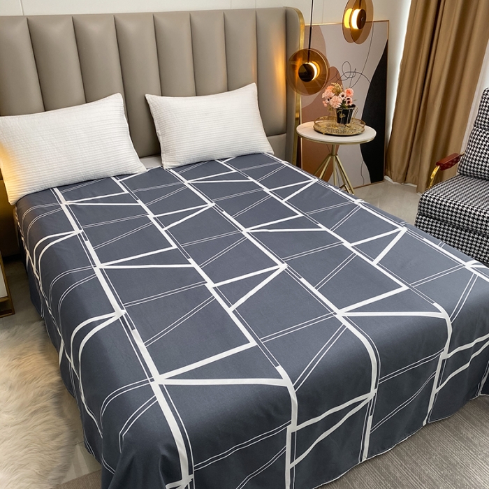 91家纺网 家纺一手货源 找家纺 赫然家纺 新款80g芦荟棉单品床单 东篱