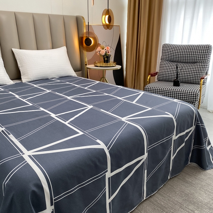 91家纺网 家纺一手货源 找家纺 赫然家纺 新款80g芦荟棉单品床单 东篱