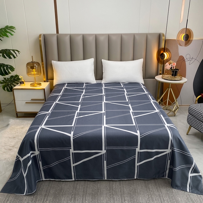 91家纺网 家纺一手货源 找家纺 赫然家纺 新款80g芦荟棉单品床单 东篱