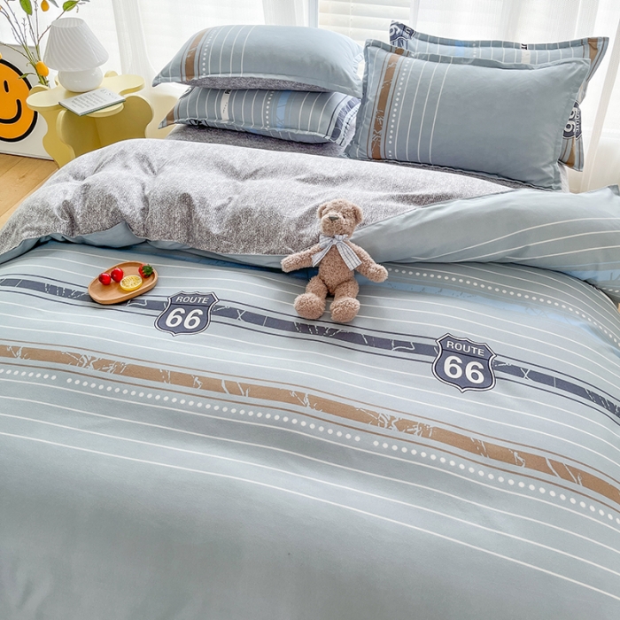 91家纺网 家纺一手货源 找家纺 赫然 130g生态长绒棉植物羊绒加厚斜纹磨毛四件套 艾尼亚