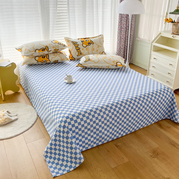 91家纺网 家纺一手货源 找家纺 赫然 130g生态长绒棉植物羊绒加厚斜纹磨毛四件套 小萌虎