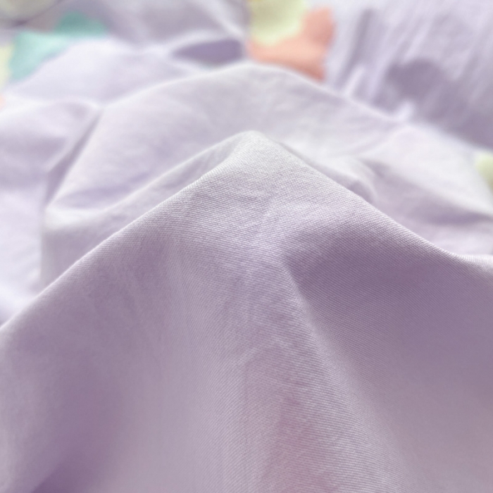 91家纺网 家纺一手货源 找家纺 易禾 2022新款小清新水洗亲肤棉四件套七彩云朵 七彩云朵紫