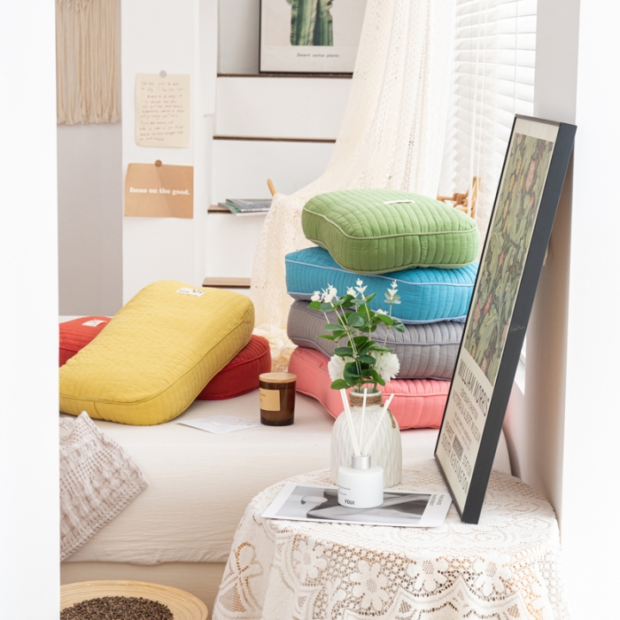 91家纺网 家纺一手货源 找家纺 (总) 明星 2022新款全棉韩式砂洗全荞麦壳枕头面包枕