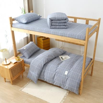 91家纺网 家纺一手货源 找家纺 （总）春皖家纺 2023新款色织水洗棉学生款上下铺-风格一