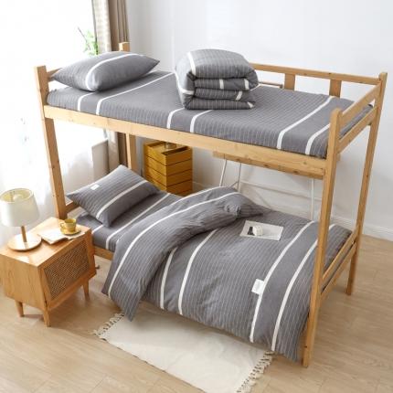 91家纺网 家纺一手货源 找家纺 （总）春皖家纺 2023新款色织水洗棉学生款上下铺-风格一