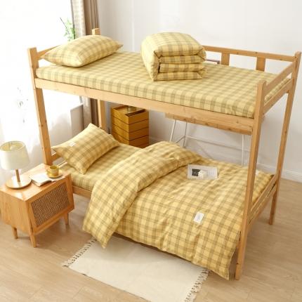 91家纺网 家纺一手货源 找家纺 （总）春皖家纺 2023新款色织水洗棉学生款上下铺-风格一