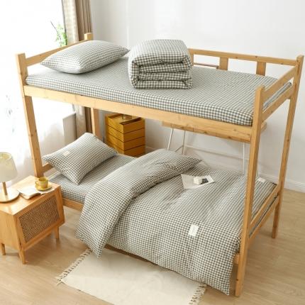 91家纺网 家纺一手货源 找家纺 （总）春皖家纺 2023新款色织水洗棉学生款上下铺-风格一