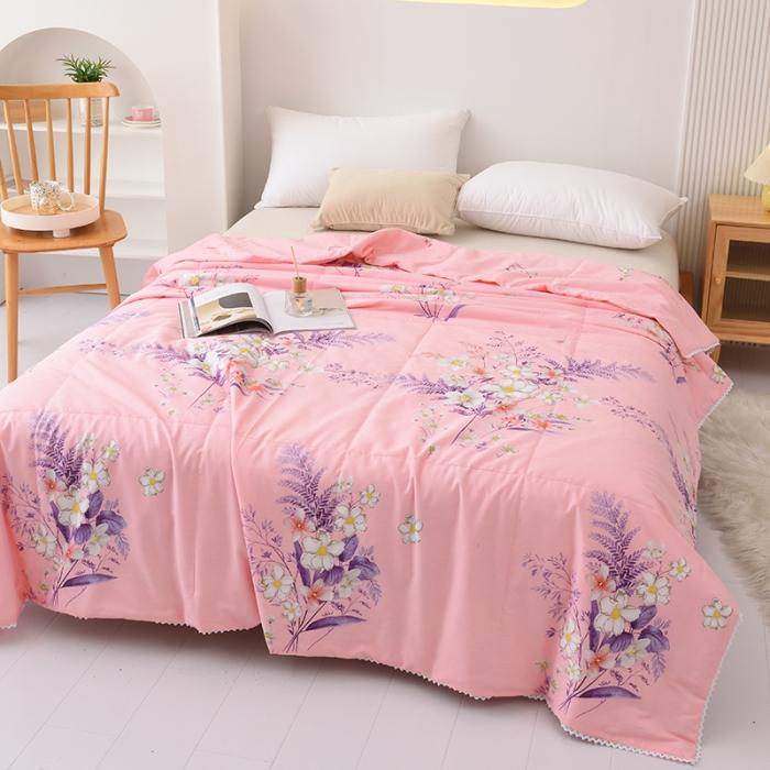 91家纺网 家纺一手货源 找家纺 启优被业 2022新款全棉印花夏被纯棉空调被子夏凉被