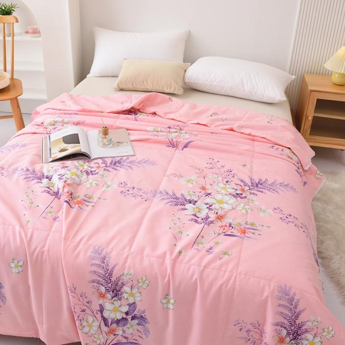 91家纺网 家纺一手货源 找家纺 启优被业 2022新款全棉印花夏被纯棉空调被子夏凉被