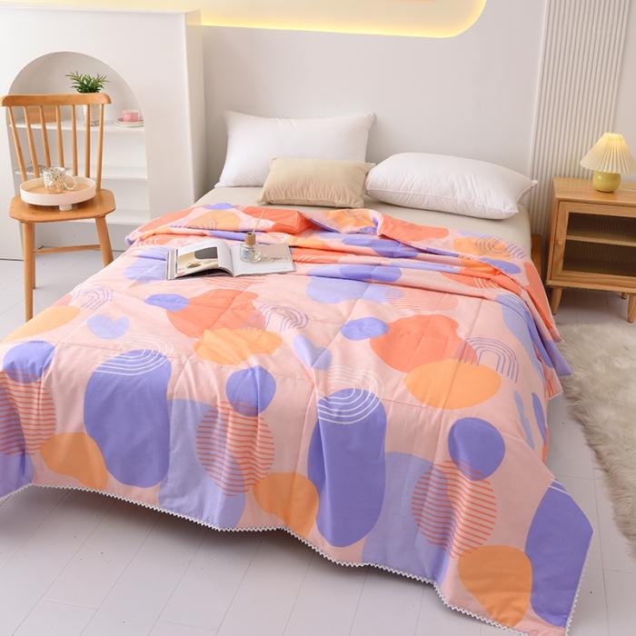 91家纺网 家纺一手货源 找家纺 启优被业 2022新款全棉印花夏被纯棉空调被子夏凉被