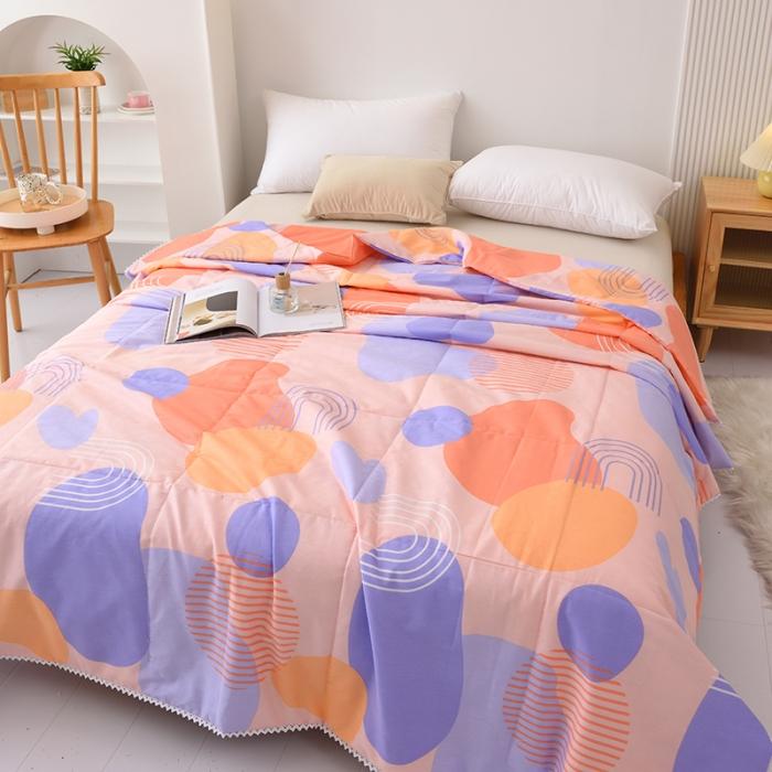 91家纺网 家纺一手货源 找家纺 启优被业 2022新款全棉印花夏被纯棉空调被子夏凉被